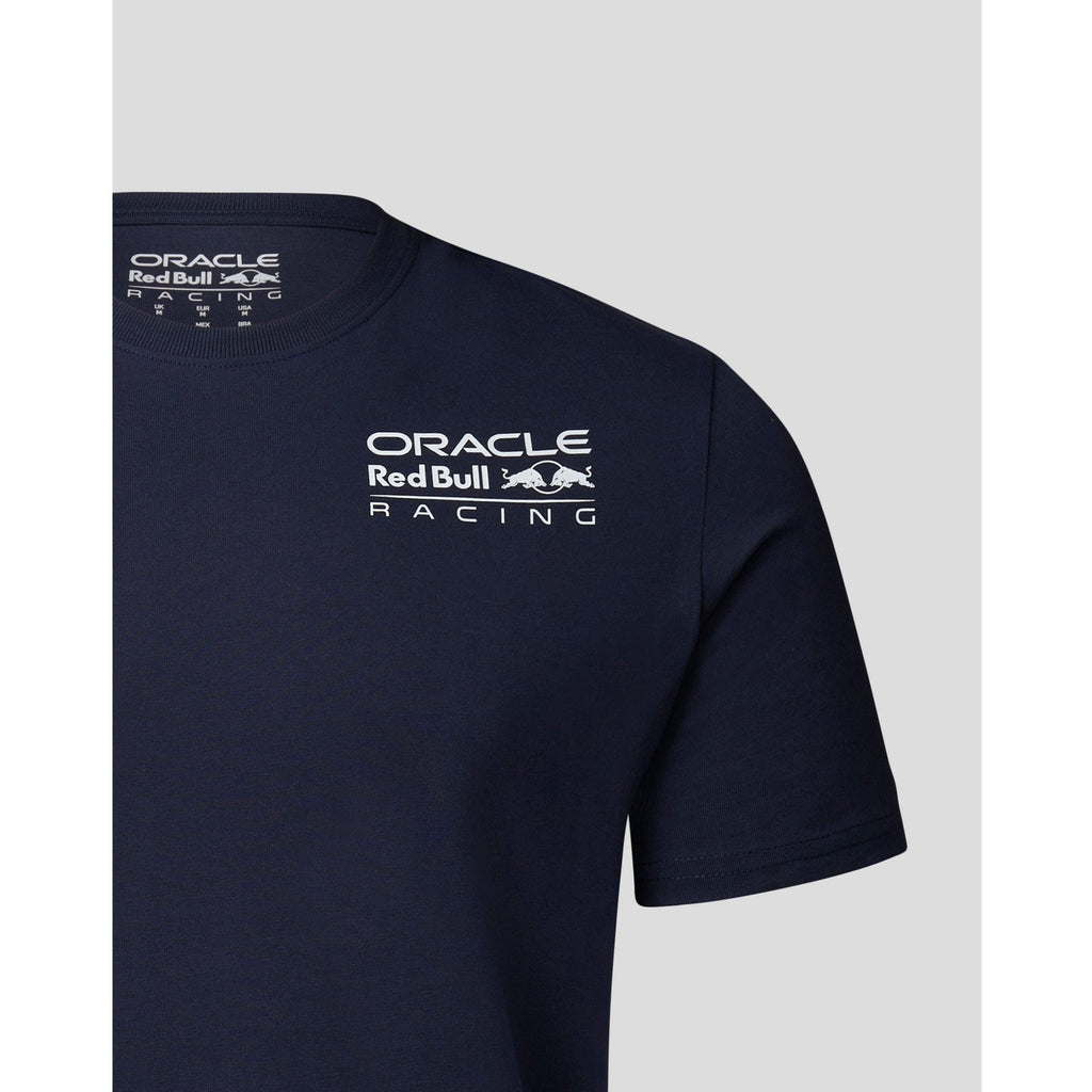 Red Bull Racing F1 Core Logo T-shirt - Flame Scarlet/Grey/Night Sky T-shirts Dark Slate Gray