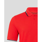 Red Bull Racing F1 Core Logo Polo - Flame Scarlet/Grey/Night Sky/White Polos Light Gray