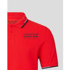 Red Bull Racing F1 Core Logo Polo - Flame Scarlet/Grey/Night Sky/White Polos Red