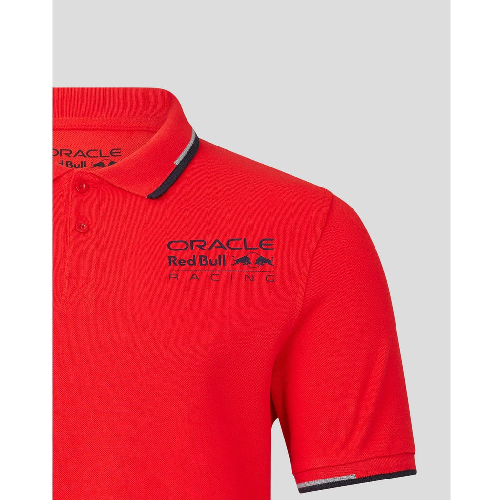 Red Bull Racing F1 Core Logo Polo - Flame Scarlet/Grey/Night Sky/White Polos Red