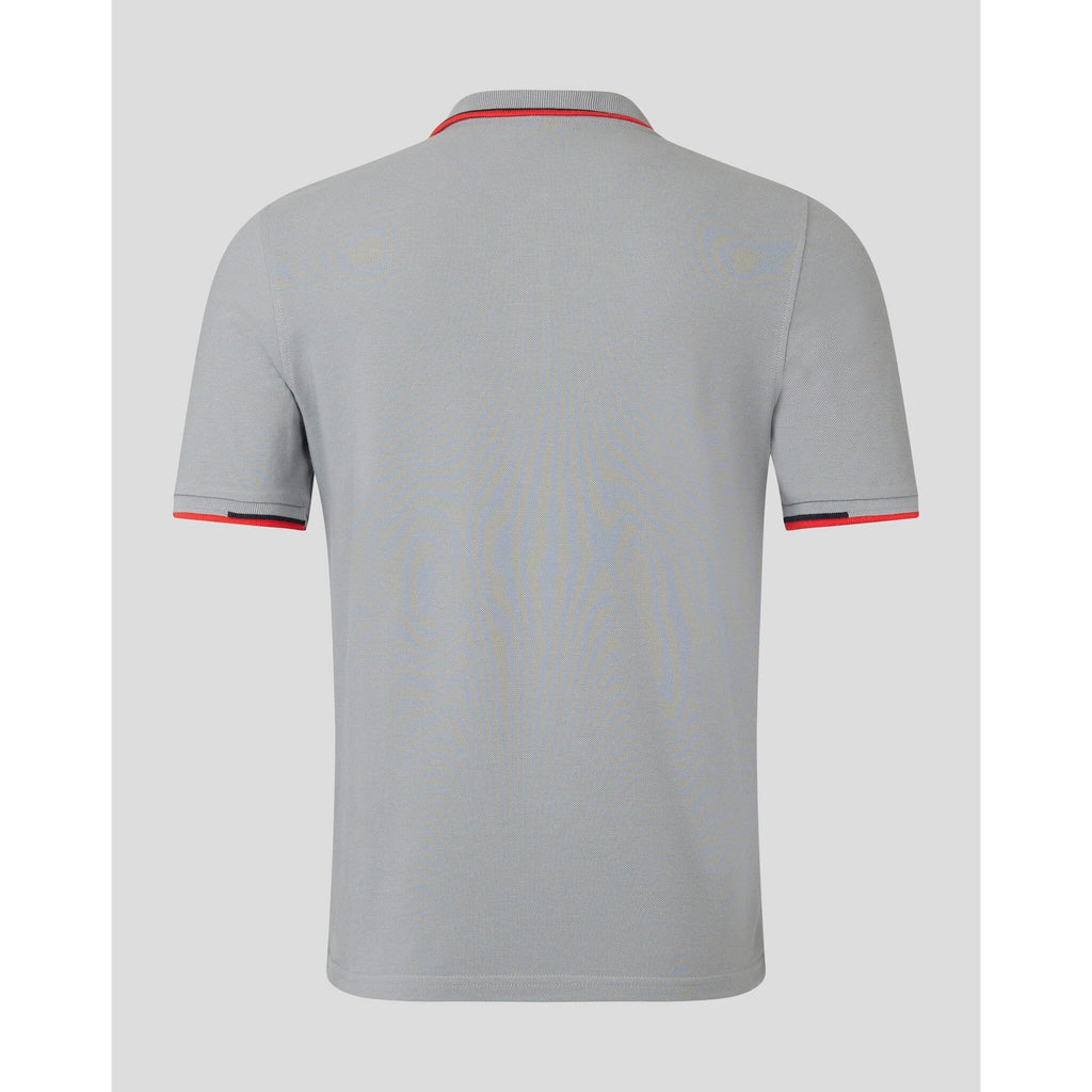 Red Bull Racing F1 Core Logo Polo - Flame Scarlet/Grey/Night Sky/White Polos Light Gray