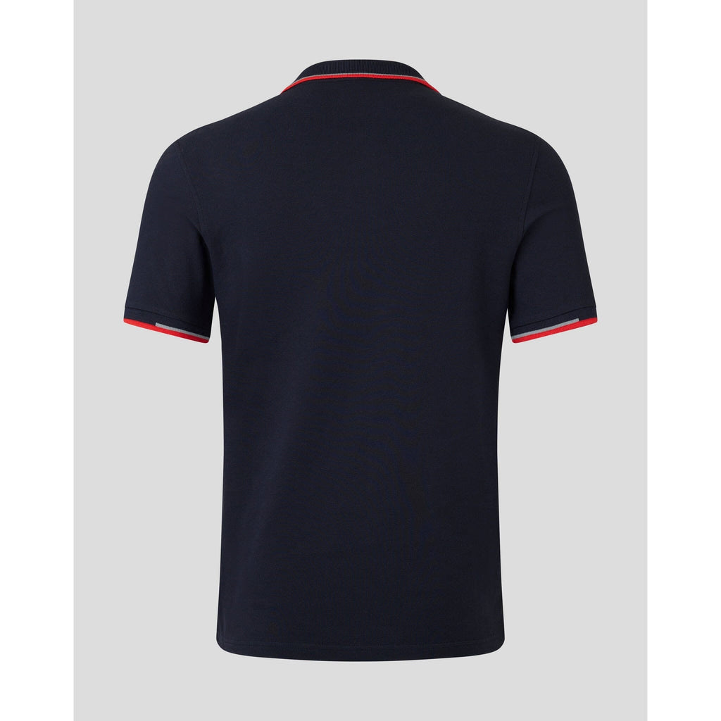 Red Bull Racing F1 Core Logo Polo - Flame Scarlet/Grey/Night Sky/White Polos Light Gray