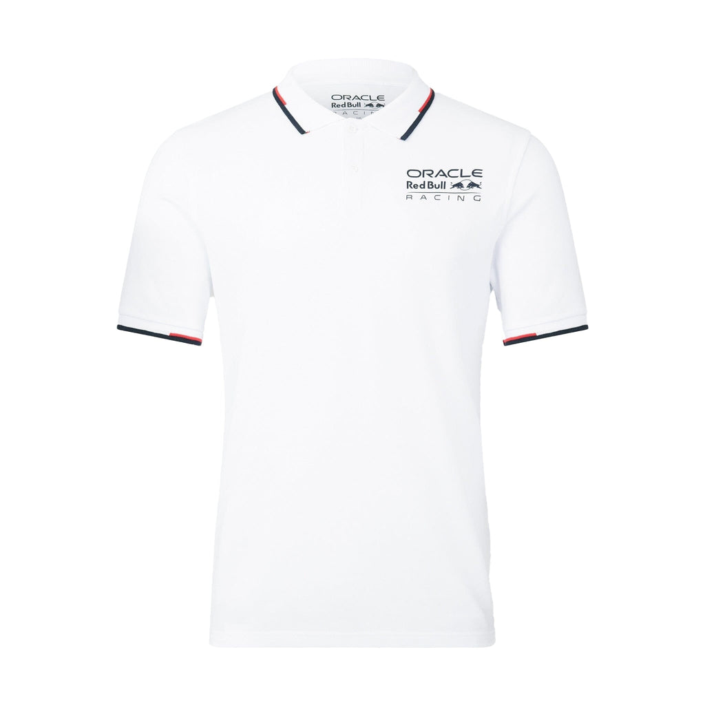 Red Bull Racing F1 Core Logo Polo - Flame Scarlet/Grey/Night Sky/White Polos Red Bull Racing 