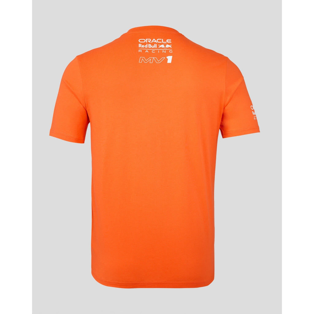 Red Bull Racing F1 Max Verstappen Driver T-Shirt - Exotic Orange T-shirts Light Gray