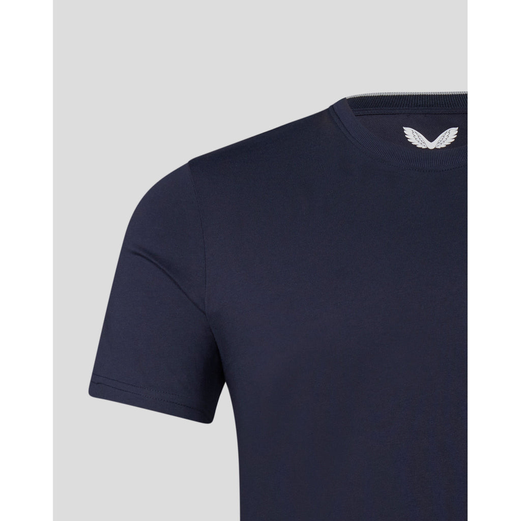 Red Bull Racing F1 Core Color Logo T-shirt - Night Sky/White T-shirts Dark Slate Gray