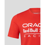 Red Bull Racing F1 Large Front Logo T-shirt - Flame Scarlet/Grey/Night Sky/White T-shirts Firebrick