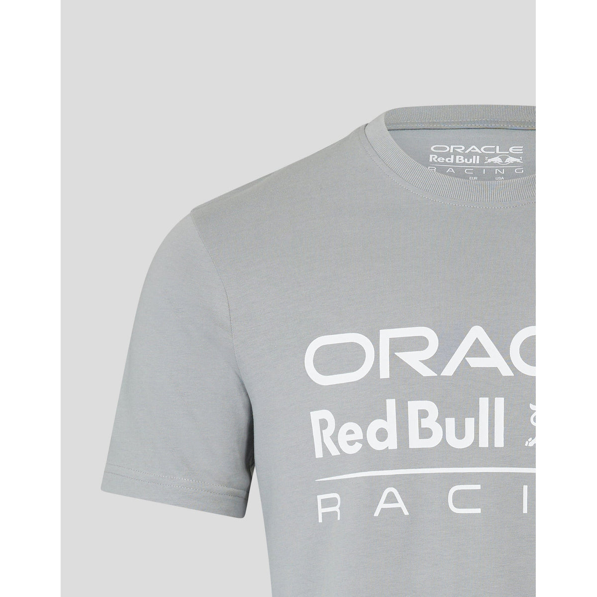 Red Bull Racing F1 Large Front Logo T-shirt - Flame Scarlet/Grey/Night Sky/White T-shirts Light Gray