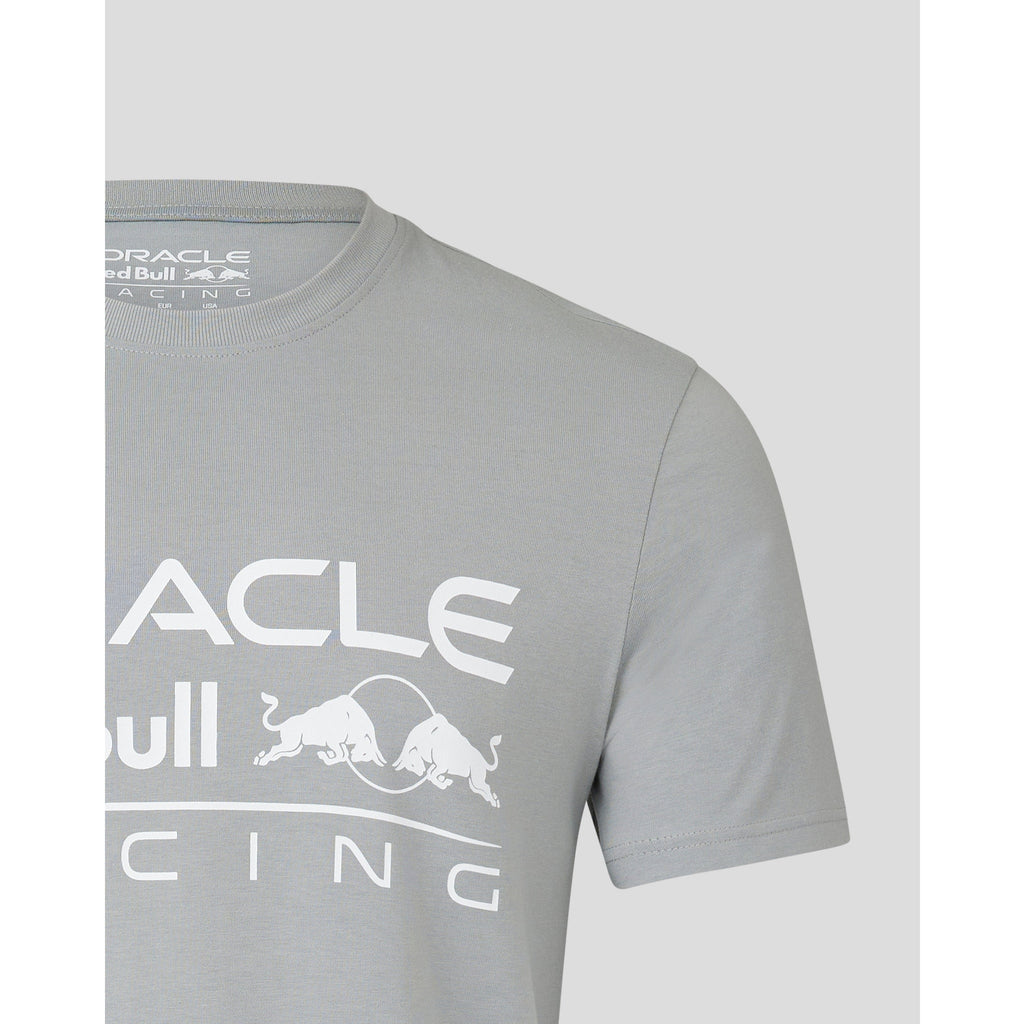 Red Bull Racing F1 Large Front Logo T-shirt - Flame Scarlet/Grey/Night Sky/White T-shirts Gray