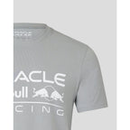 Red Bull Racing F1 Large Front Logo T-shirt - Flame Scarlet/Grey/Night Sky/White T-shirts Gray