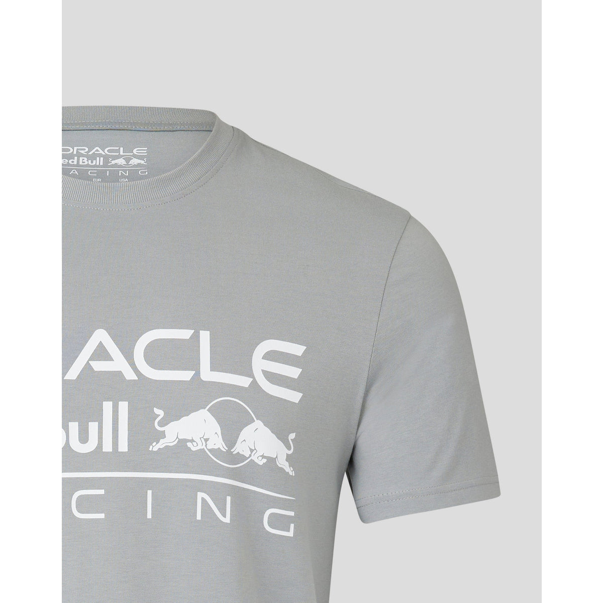 Red Bull Racing F1 Large Front Logo T-shirt - Flame Scarlet/Grey/Night Sky/White T-shirts Gray