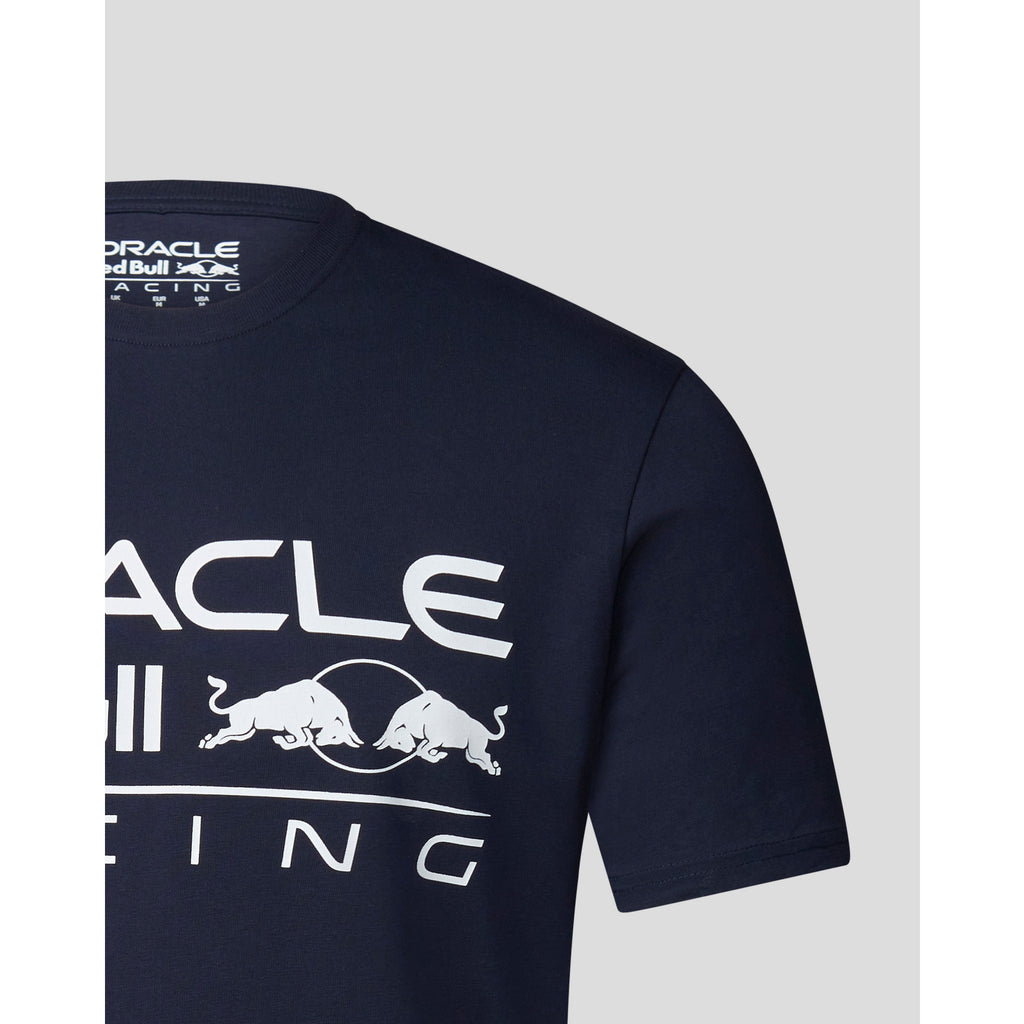 Red Bull Racing F1 Large Front Logo T-shirt - Flame Scarlet/Grey/Night Sky/White T-shirts Dark Slate Gray