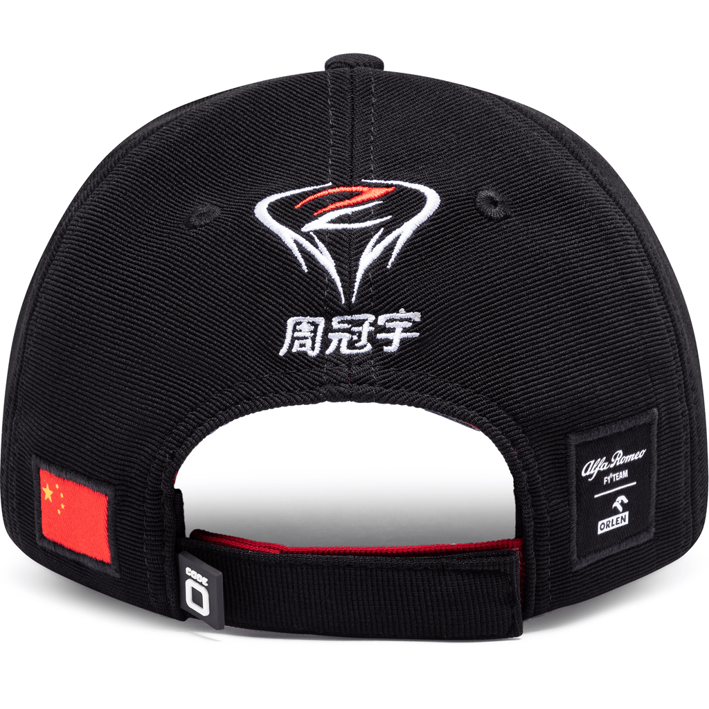 Alfa Romeo Racing F1 2022 Guanyu Zhou #24 Team Hat - Black Hats Black