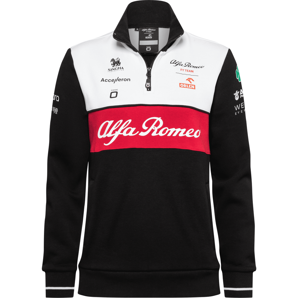 Alfa Romeo Racing F1 2022 Women's Quarter Zip Team Sweatshirt - Black Sweatshirt Black