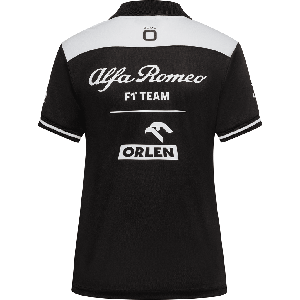 Alfa Romeo Racing F1 2022 Women's Team Polo Shirt - Black Polos Black