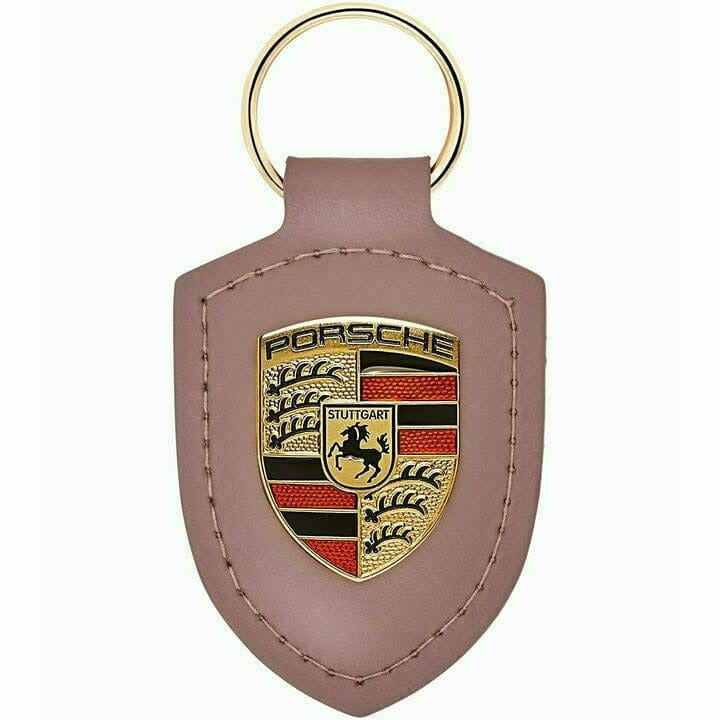 Porsche Crest Keyring - Black/Beige/Red/Gray/White/Blue/Frozen Berry/Frozen Blue Keyrings Rosy Brown