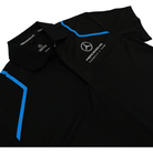 Mercedes Benz EQ Formula E S8 Women's Covered Button Polo Shirt - Black Polos Black