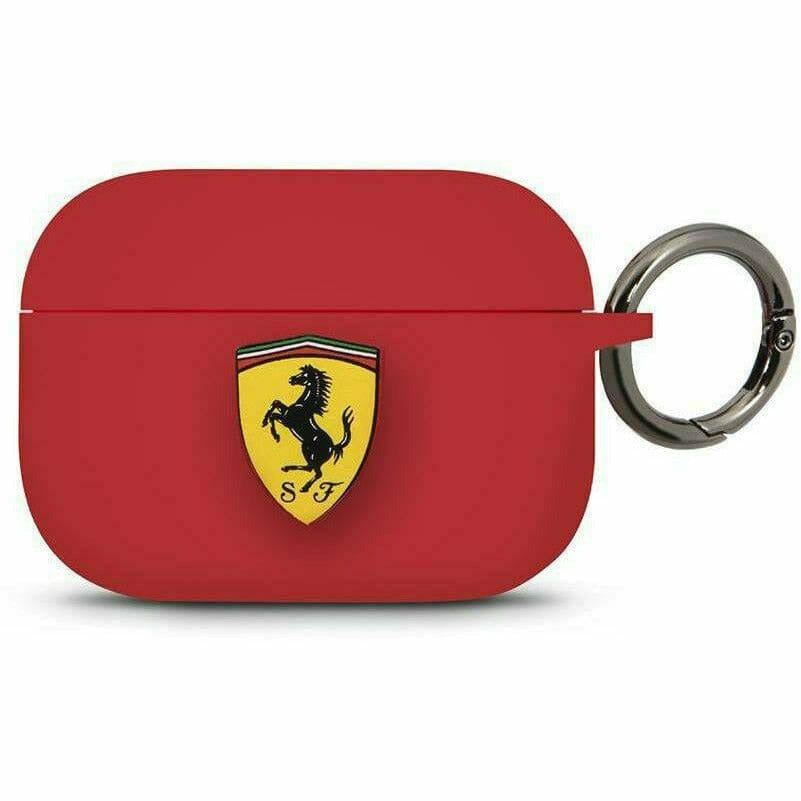 Scuderia Ferrari SILICONE CASE COVER FOR AIRPODS WITH RING Phone Cases Brown