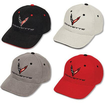 Corvette C8 Logo Baseball Hat Hats Gray