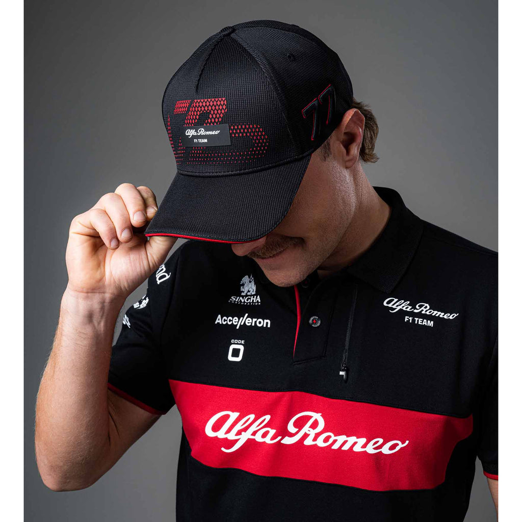 Alfa Romeo Racing F1 2023 Valtteri Bottas #77 Team Hat - Black Hats Alfa Romeo 