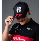Alfa Romeo Racing F1 2023 Valtteri Bottas #77 Team Hat - Black Hats Dark Slate Gray