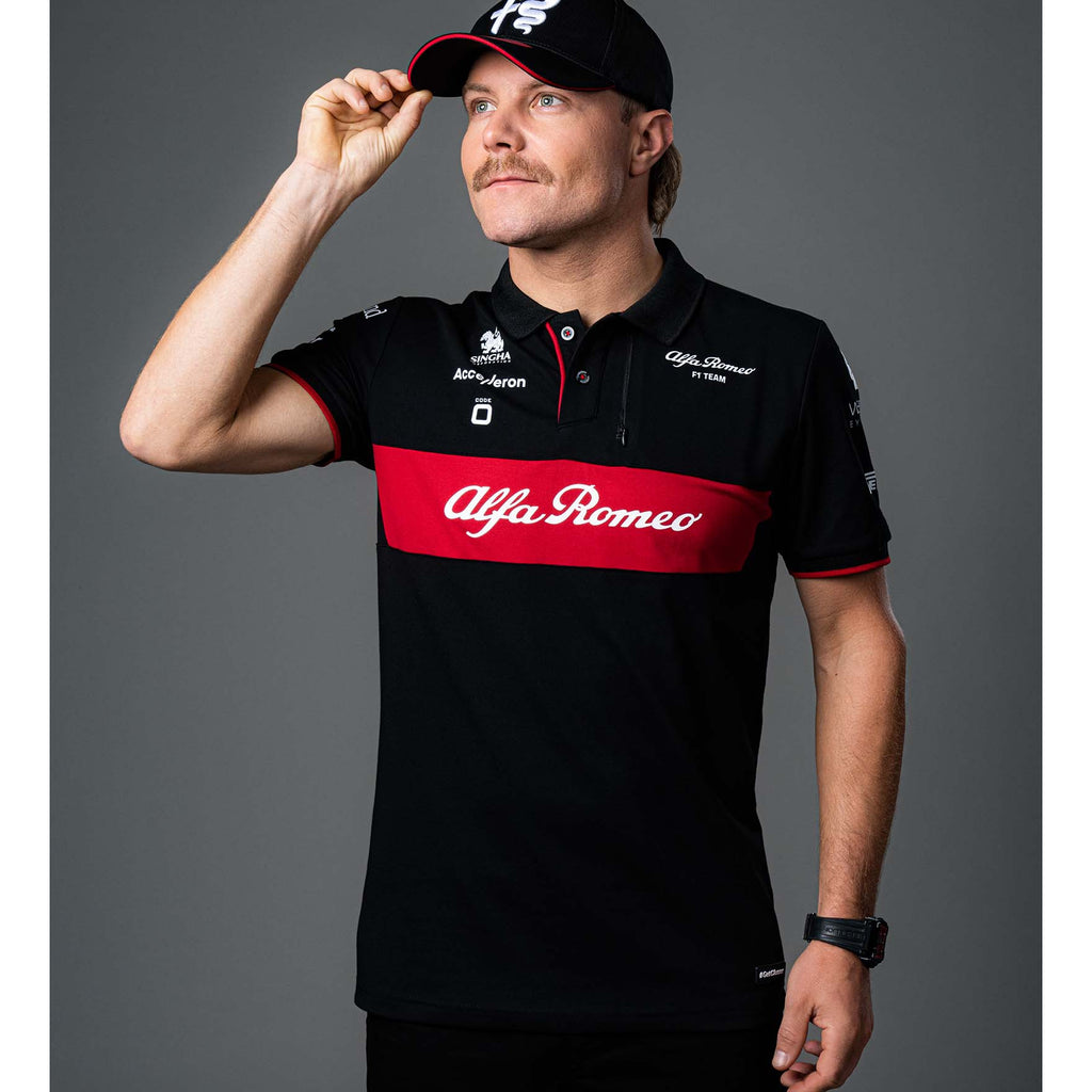 Alfa Romeo Racing F1 2023 Men's Team Polo Shirt - Black Polos Alfa Romeo 