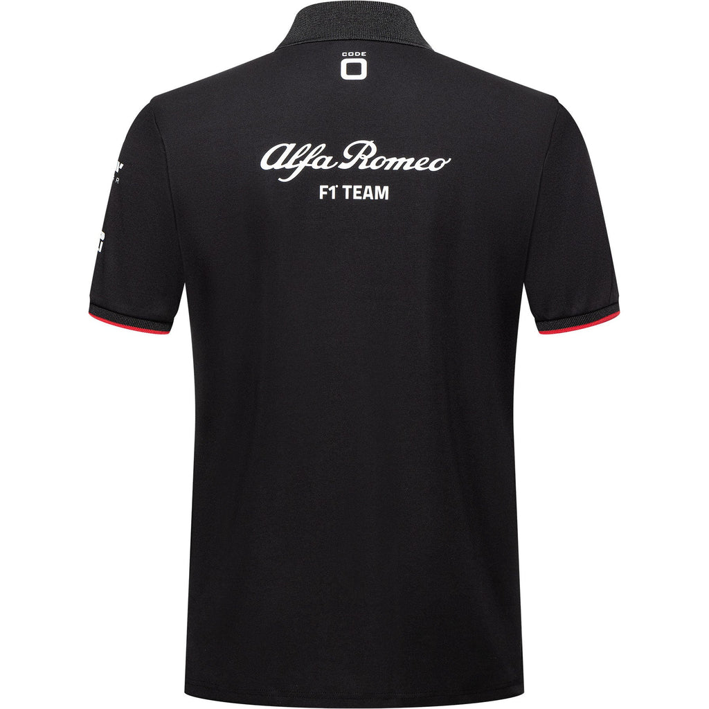 Alfa Romeo Racing F1 2023 Men's Team Polo Shirt - Black Polos Alfa Romeo 