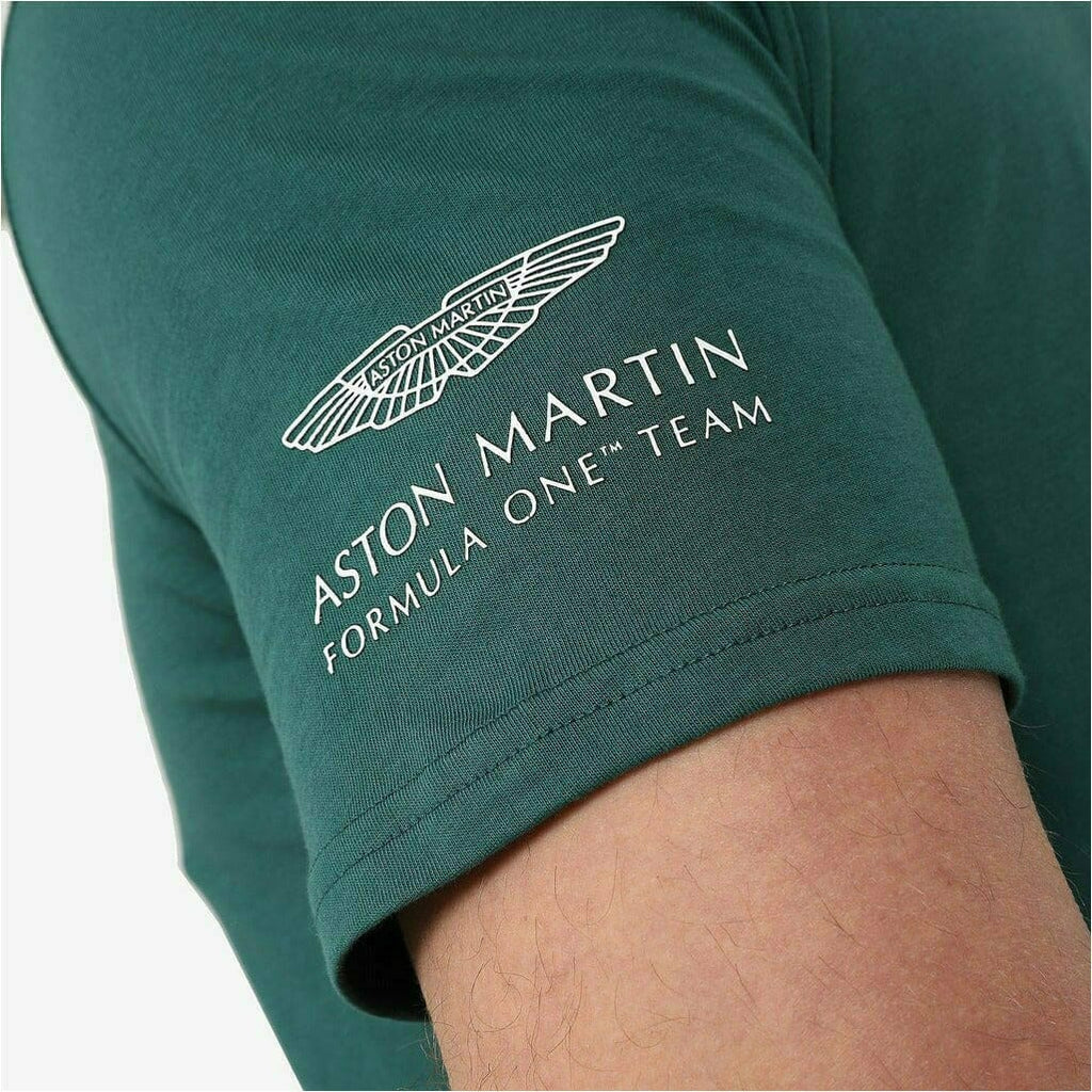 Aston Martin F1 Men's Sebastian Vettel Driver T-Shirt - Green T-shirts Dark Slate Gray