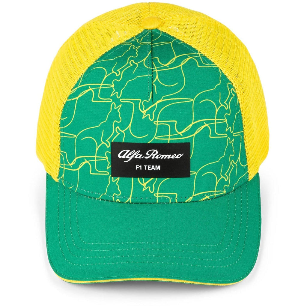 Alfa Romeo Racing F1 Australia Boonie Trucker Hat- Green Hats Light Goldenrod