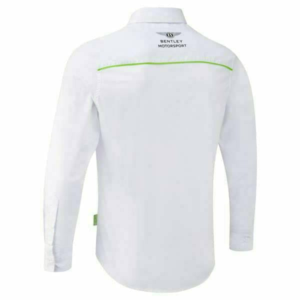 Bentley Motorsports Men's Team Long Sleeve Button Up Shirt - White Shirts Lavender