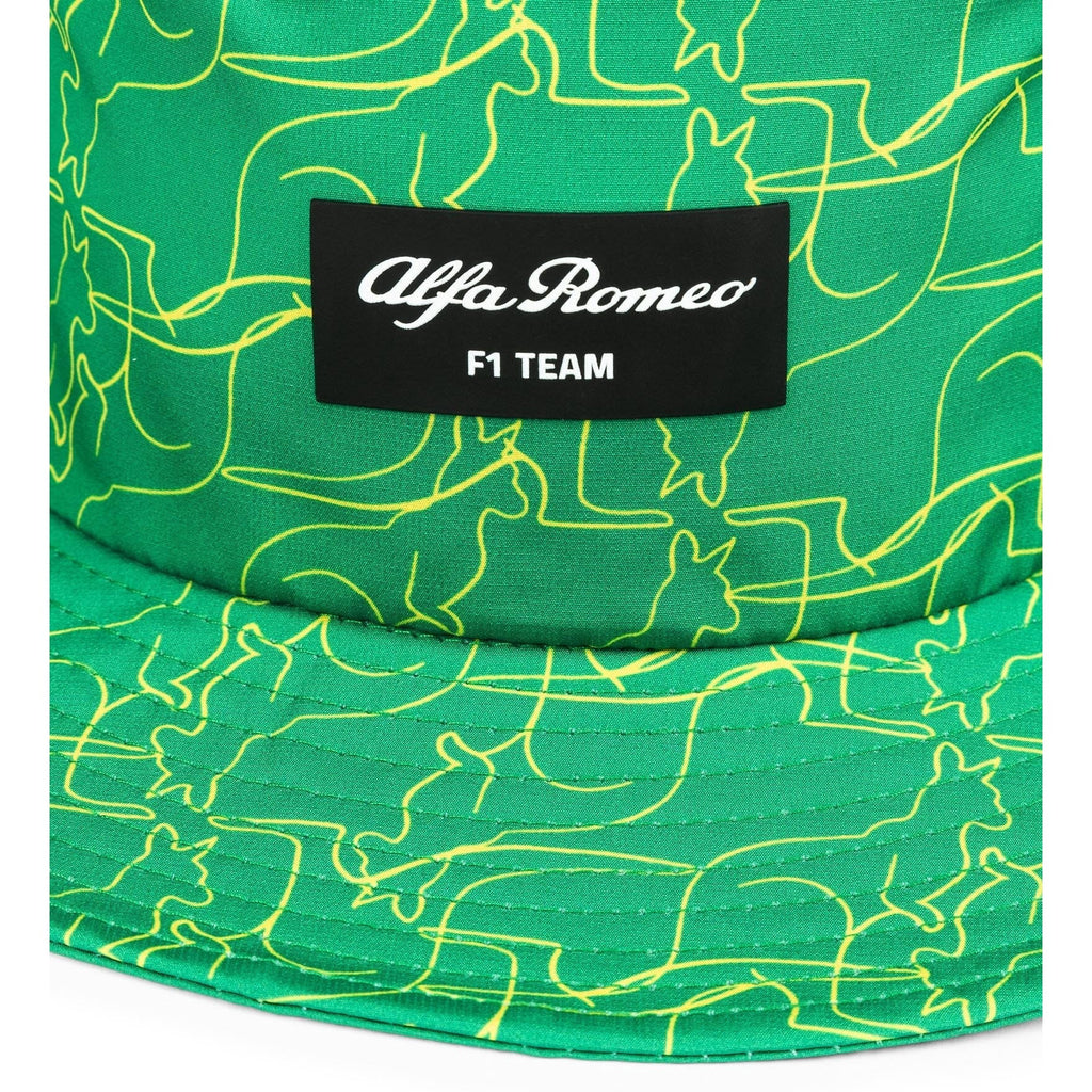 Alfa Romeo Racing F1 Australia Boonie Bucket Hat- Green Hats Sea Green