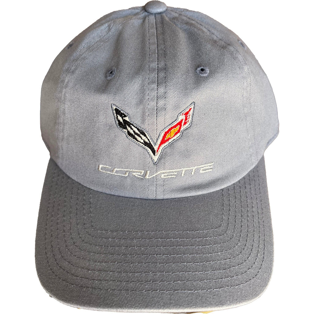 Corvette C7 Logo Baseball Hat Hats Slate Gray