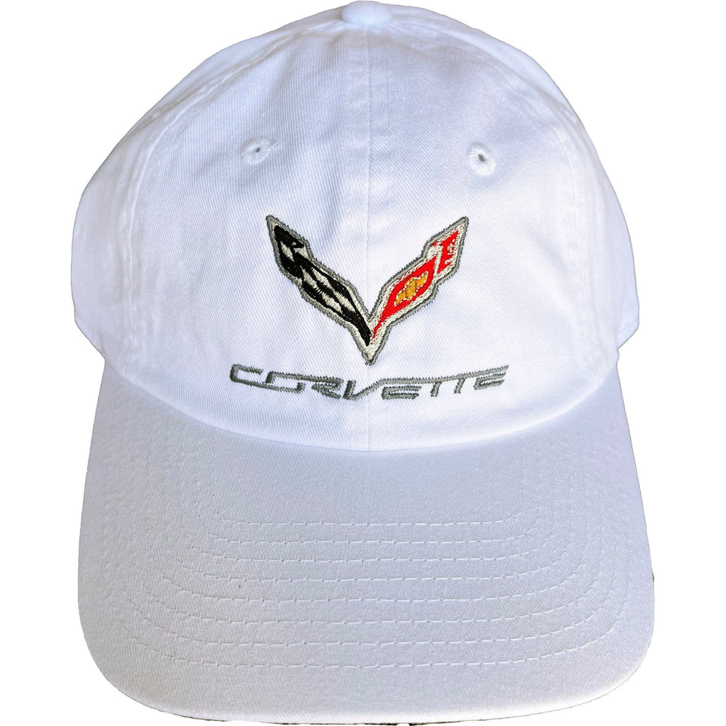 Corvette C7 Logo Baseball Hat Hats Light Gray