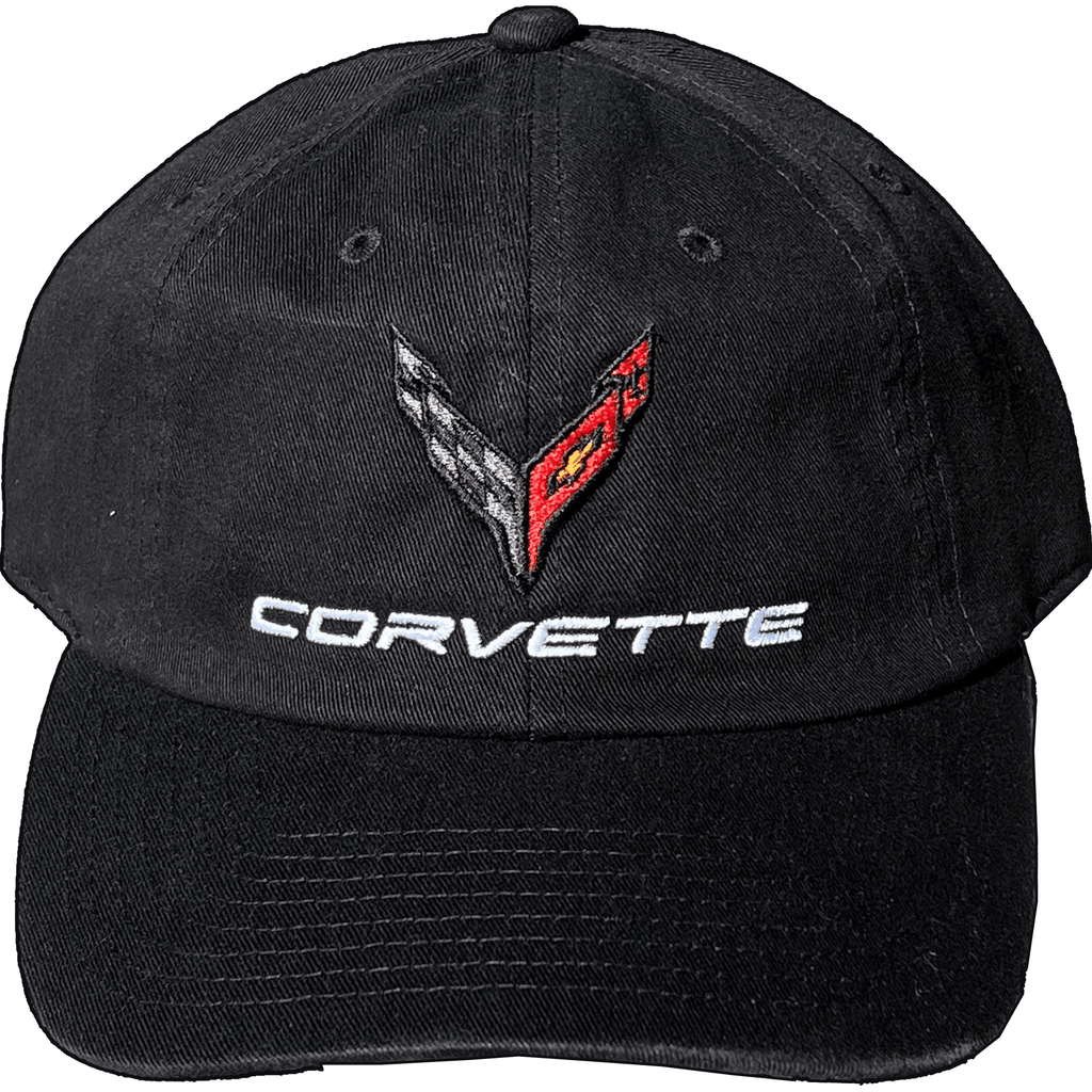 Corvette C8 Logo Baseball Hat Hats Black