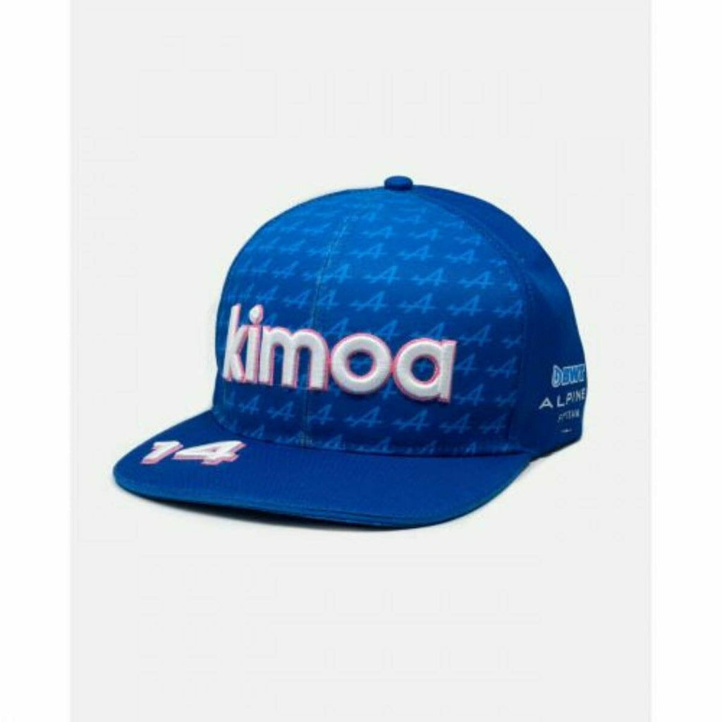 Alpine Racing F1 2022 Kimoa Team Fernando Alonso Blue Hat - Baseball/Flatbrim Hats White Smoke