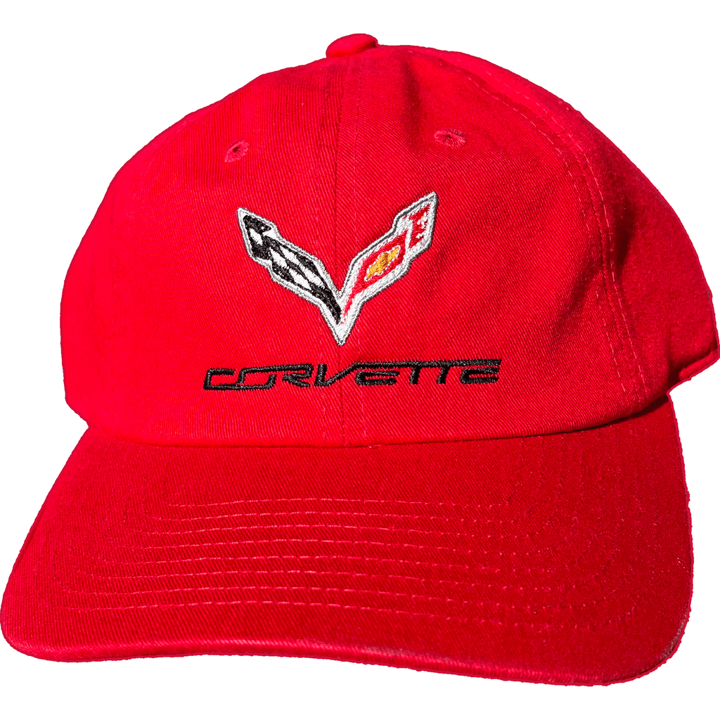 Corvette C7 Logo Baseball Hat Hats Red
