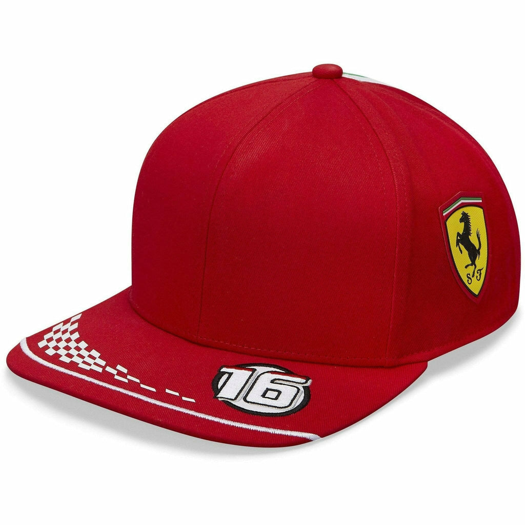 Scuderia Ferrari F1 2021 Kids Charles Leclerc Team Hat -Red Hats Dark Red