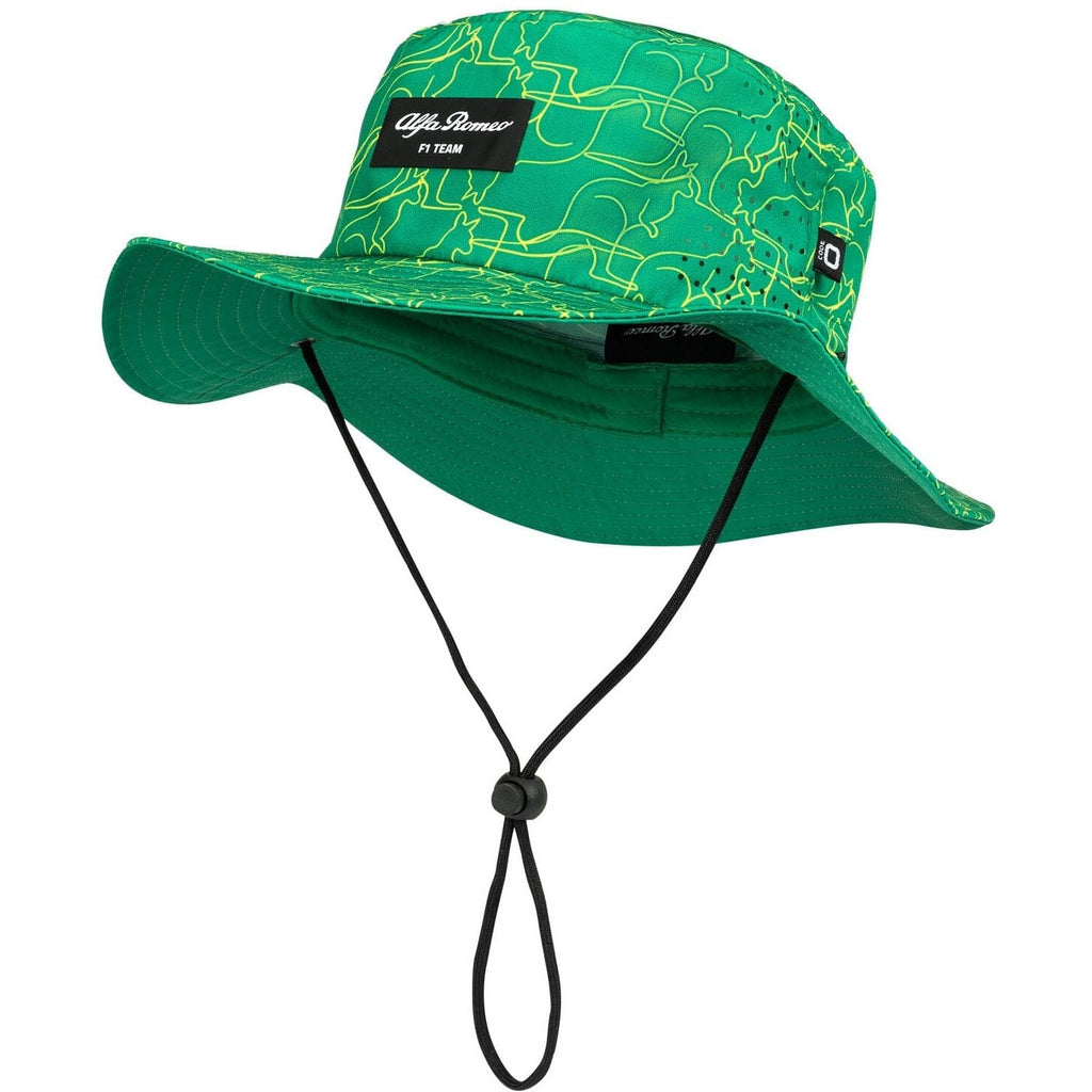 Alfa Romeo Racing F1 Australia Boonie Bucket Hat- Green Hats Sea Green