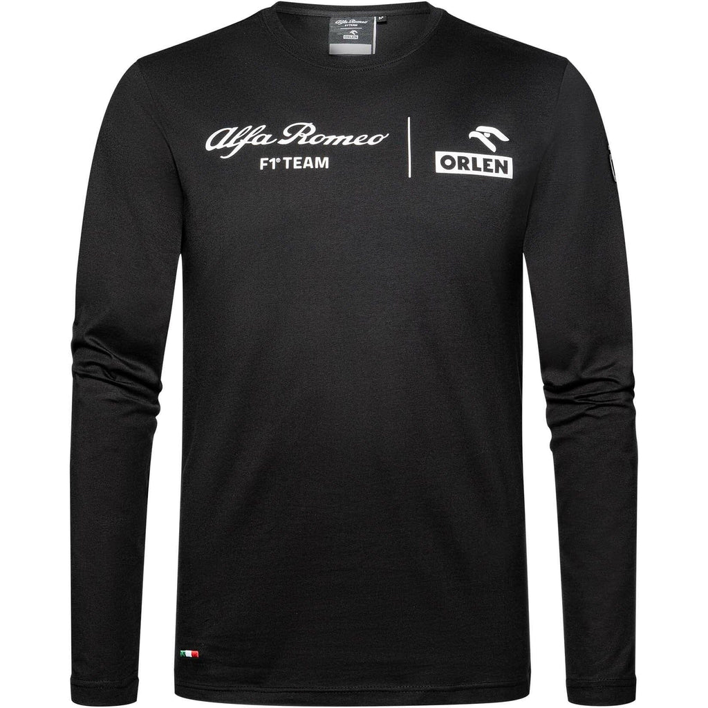 Alfa Romeo Racing F1 Men's Long Sleeve Fanwear T-Shirt T-shirts Black