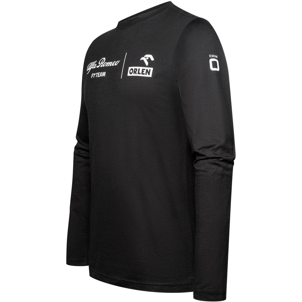 Alfa Romeo Racing F1 Men's Long Sleeve Fanwear T-Shirt T-shirts Black