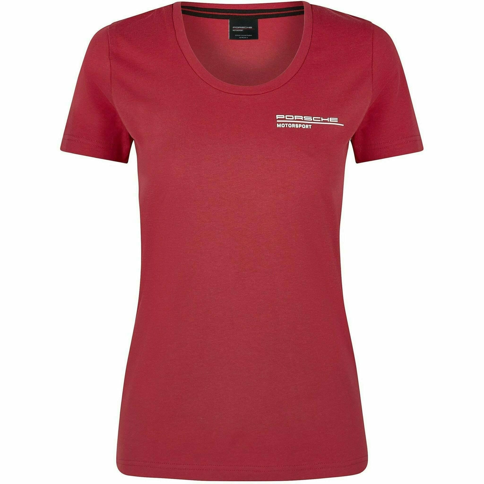 Porsche Motorsport Women's Red T-Shirt T-shirts Brown