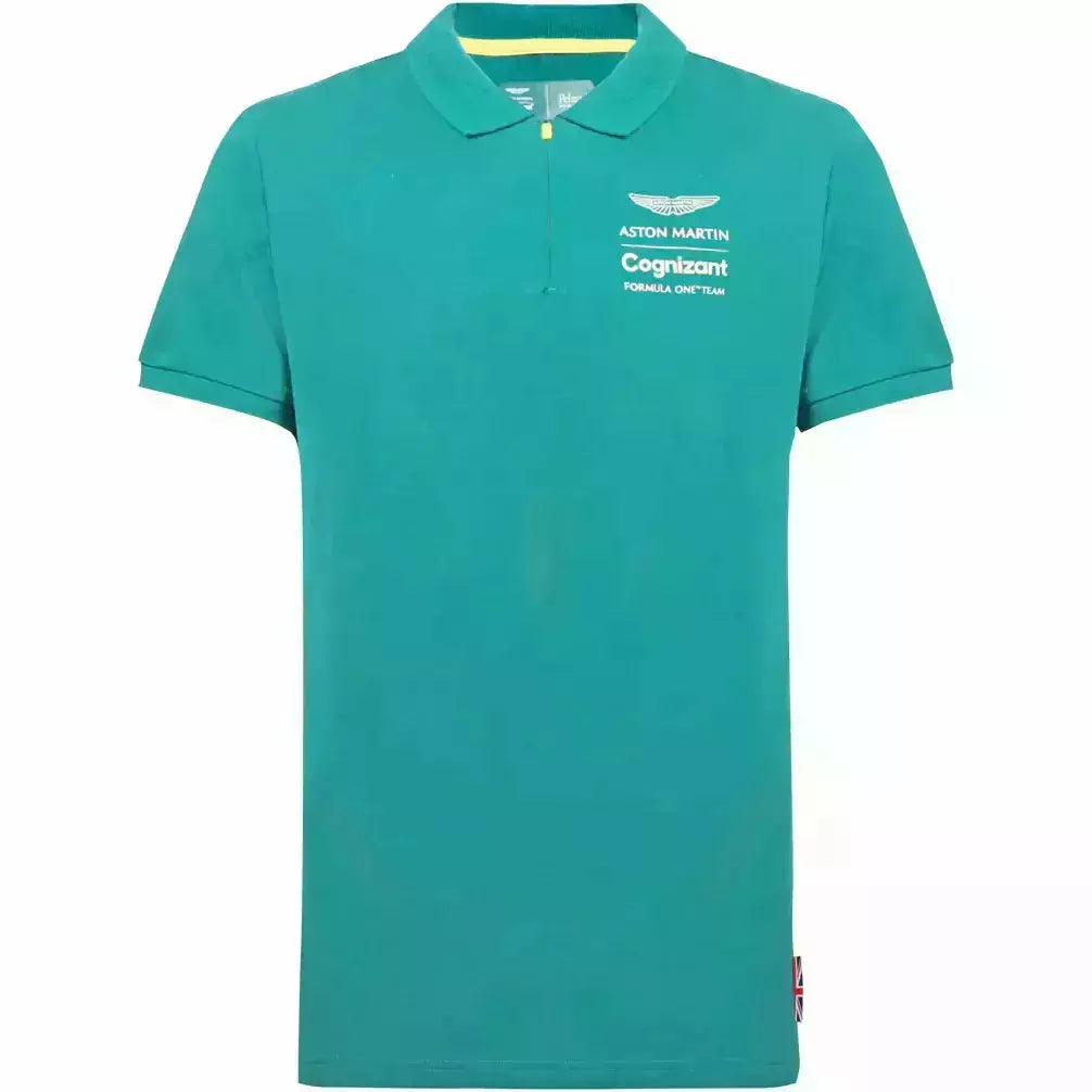Aston Martin Cognizant F1 Lifestyle Polo Shirt - Black/Green/White Aston Martin Cognizant F1 Lifestyle Polo Shirt - Black/Green/White