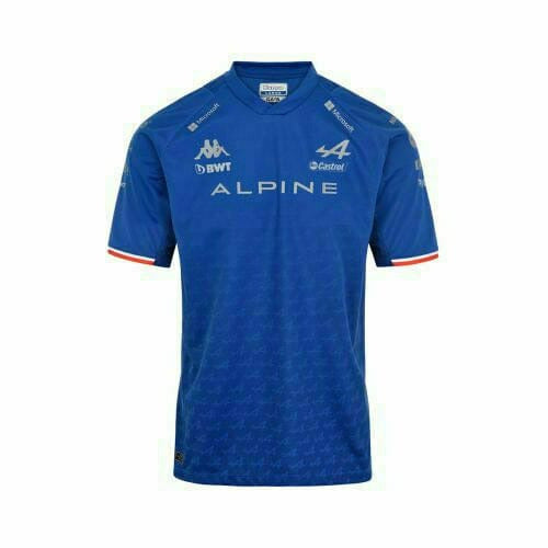 Alpine Racing F1 2022 Men's Team Esteban Ocon T-Shirt - Polyester Blue T-shirts Dark Slate Blue