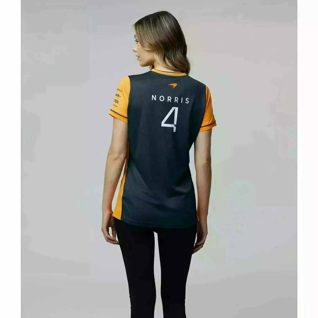 McLaren F1 Women's 2022 Team Replica Set Up T-Shirt- Papaya/Phantom T-shirts Gray
