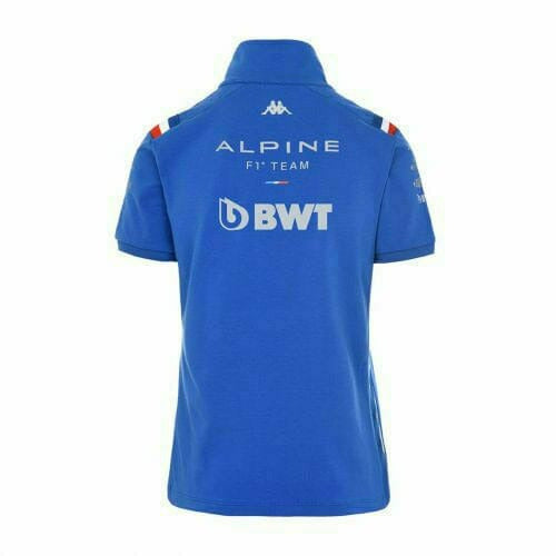 Alpine Racing F1 2022 Women's Team Polo Shirt - Black/Blue Polos Steel Blue