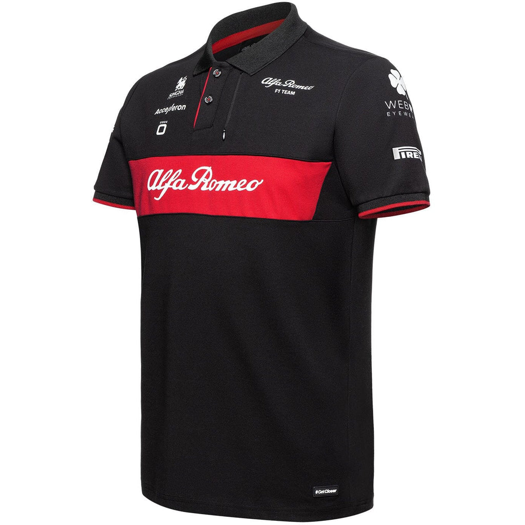 Alfa Romeo Racing F1 2023 Kids Team Polo Shirt- Black Polos Alfa Romeo 