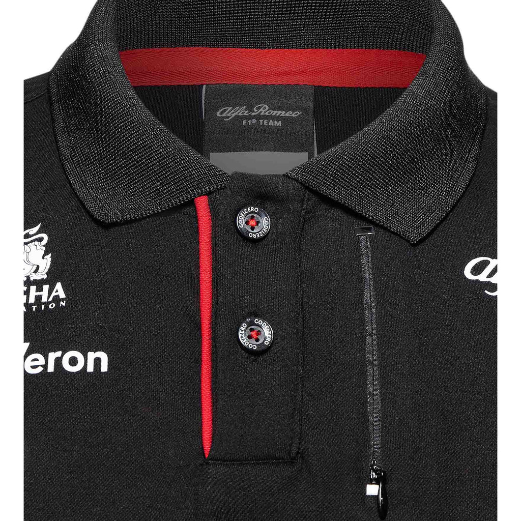 Alfa Romeo Racing F1 2023 Men's Team Polo Shirt - Black Polos Alfa Romeo 