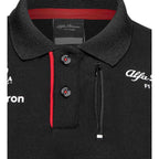 Alfa Romeo Racing F1 2023 Men's Team Polo Shirt - Black Polos Alfa Romeo 