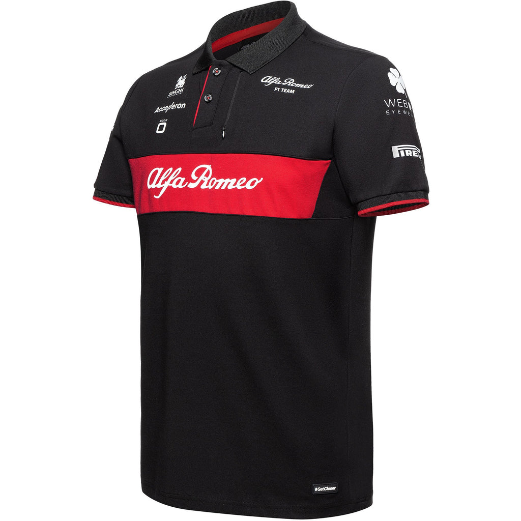Alfa Romeo Racing F1 2023 Men's Team Polo Shirt - Black Polos Alfa Romeo 