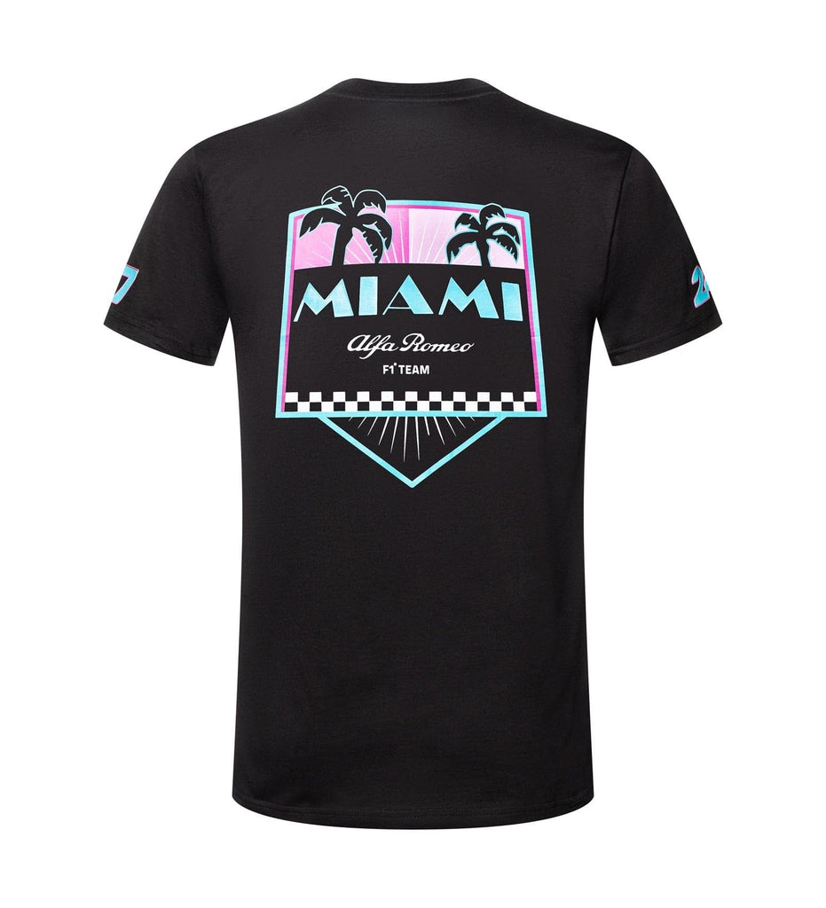 Alfa Romeo Racing F1 2023 Limited Edition Men's Miami GP Track T-Shirt - Black T-shirts Alfa Romeo 