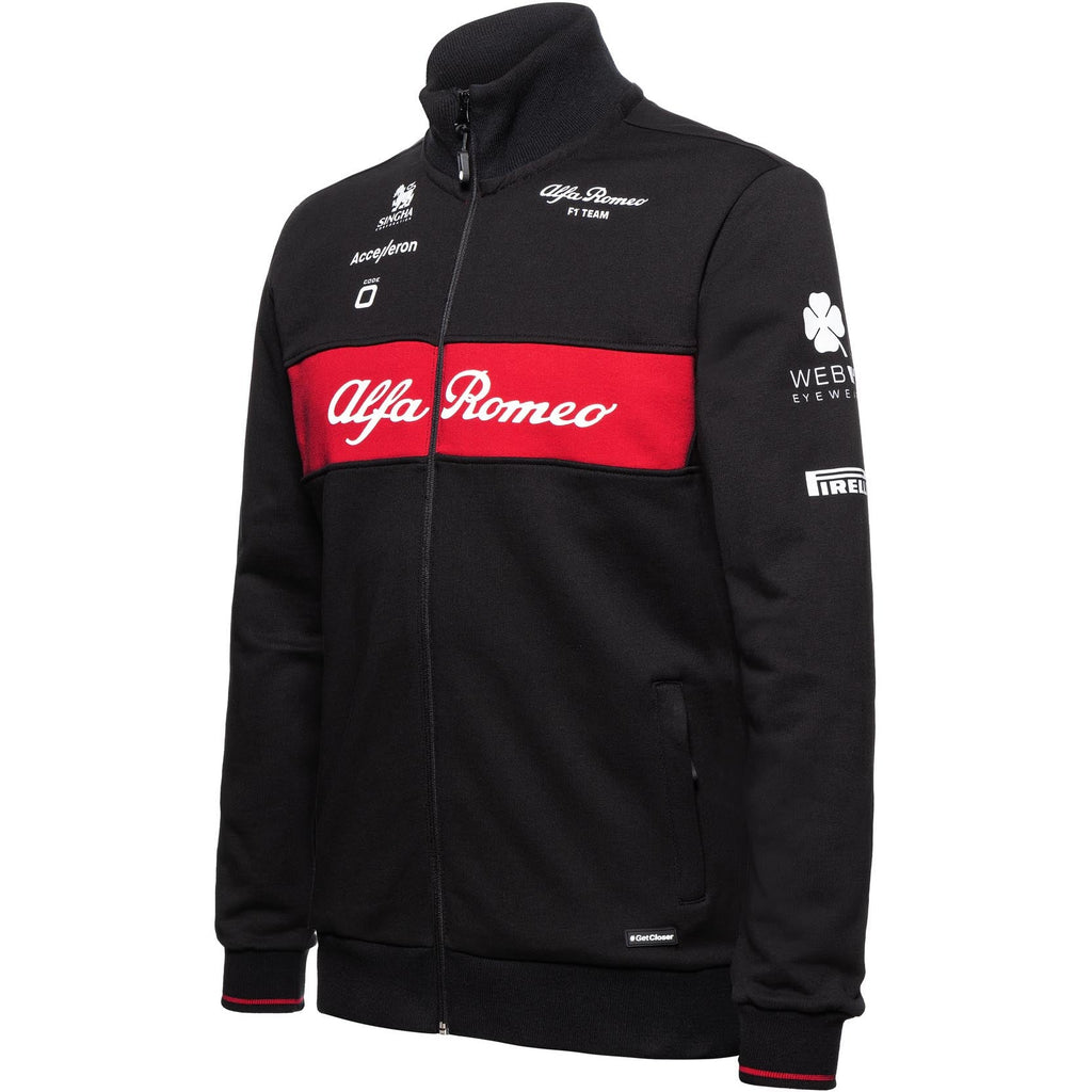 Alfa Romeo Racing F1 2023 Men's Team Full Zip Sweat Jacket - Black Sweatshirt Alfa Romeo 
